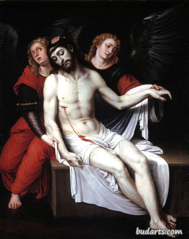 两个天使抱着死去的基督