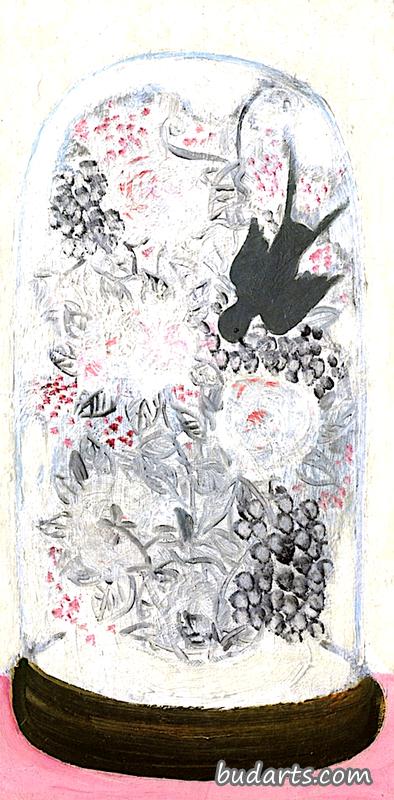 结婚花束和鸟