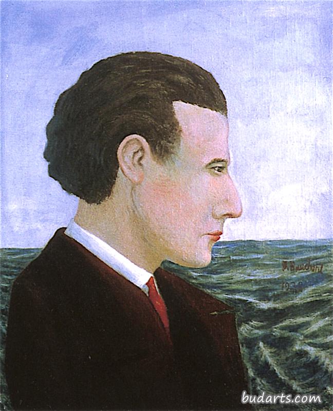 梅尔莫兹的肖像，背景是肖恩