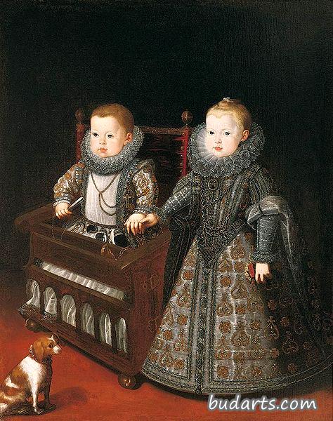 The Infantes Don Alfonso "el Caro" and Doña Ana Margarita