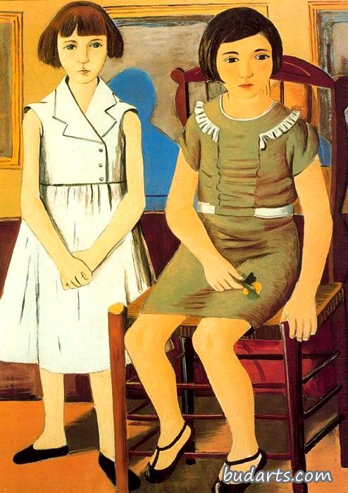 两个女孩的画像