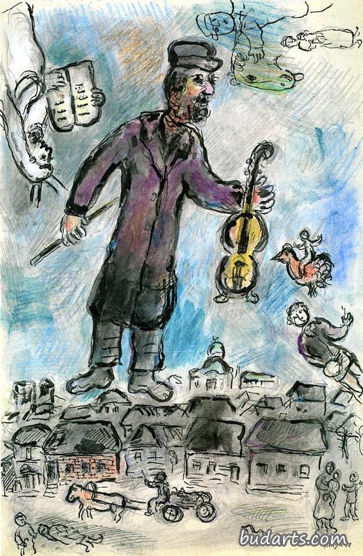 维特布斯克天空中的小提琴手