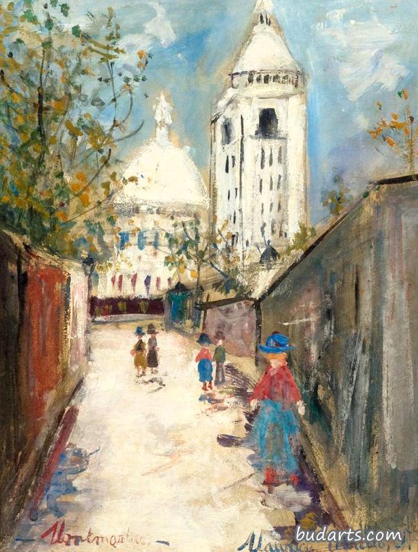 Rue de la Bonne et Sacré-Coeur, Montmartre