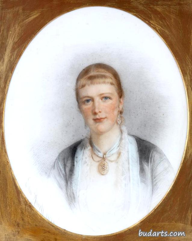 E.V.Prior夫人的椭圆形肖像