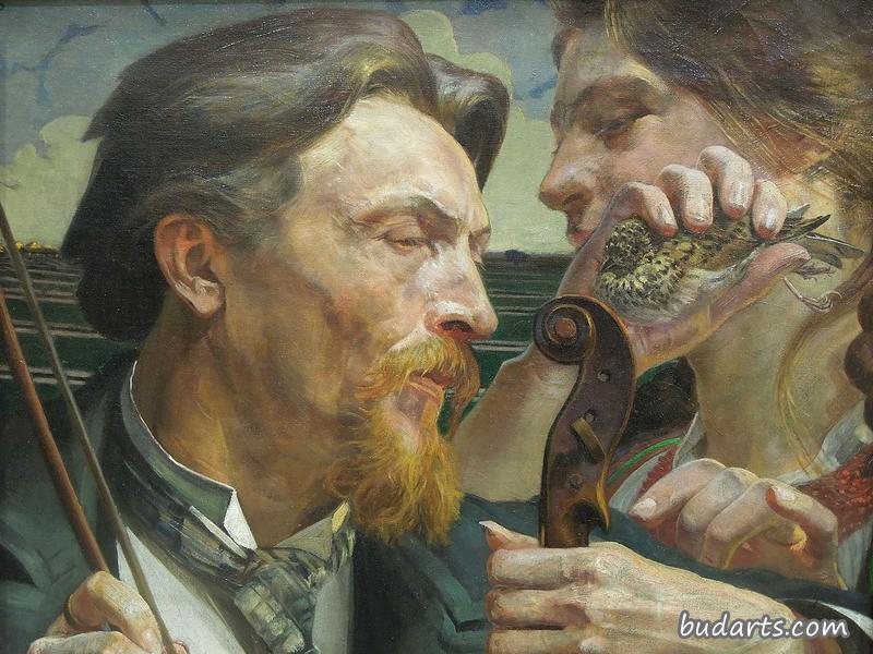百灵鸟，画家安东尼泽姆巴琴斯基的肖像