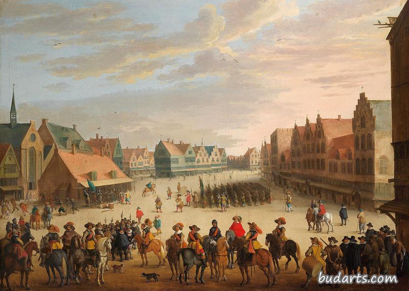 1618年7月31日，奥兰治王子莫里斯在乌得勒支的诺德广场解散雇佣兵