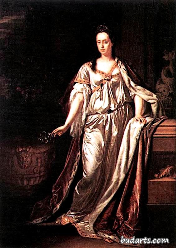 帕拉蒂纳选举人安娜·玛丽亚·路易莎·德梅迪奇的肖像