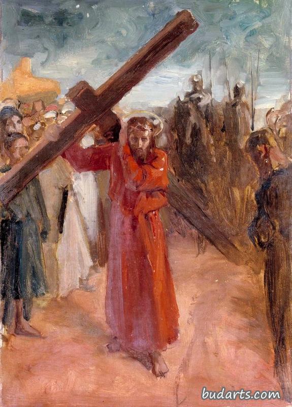 基督背着十字架