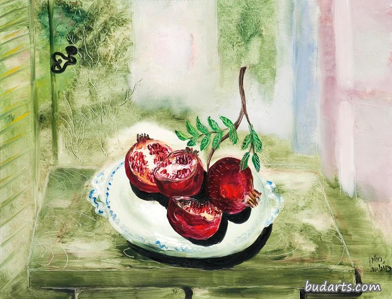 柚子静物画