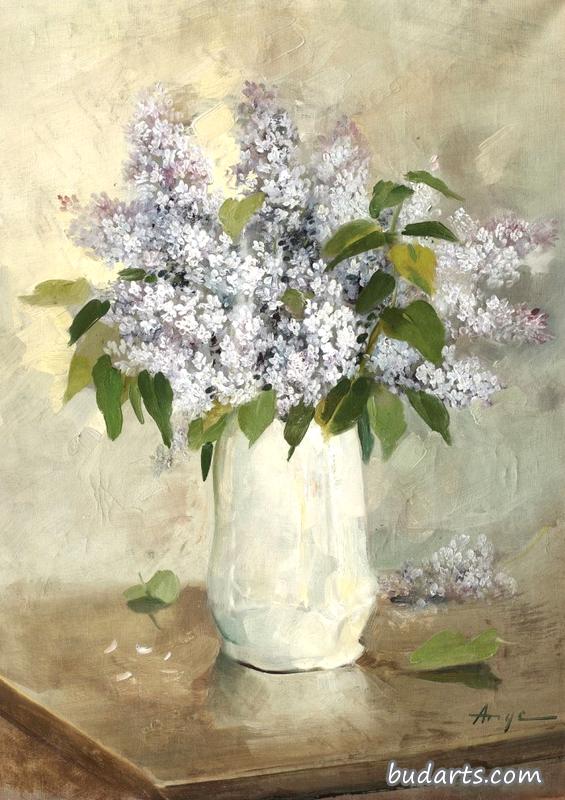 紫丁香花瓶