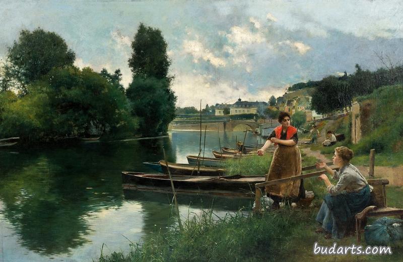 Laundresses at Pontoise, Quai du Pothuis