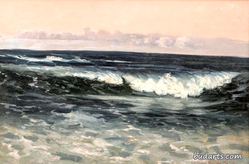 粉红色波浪