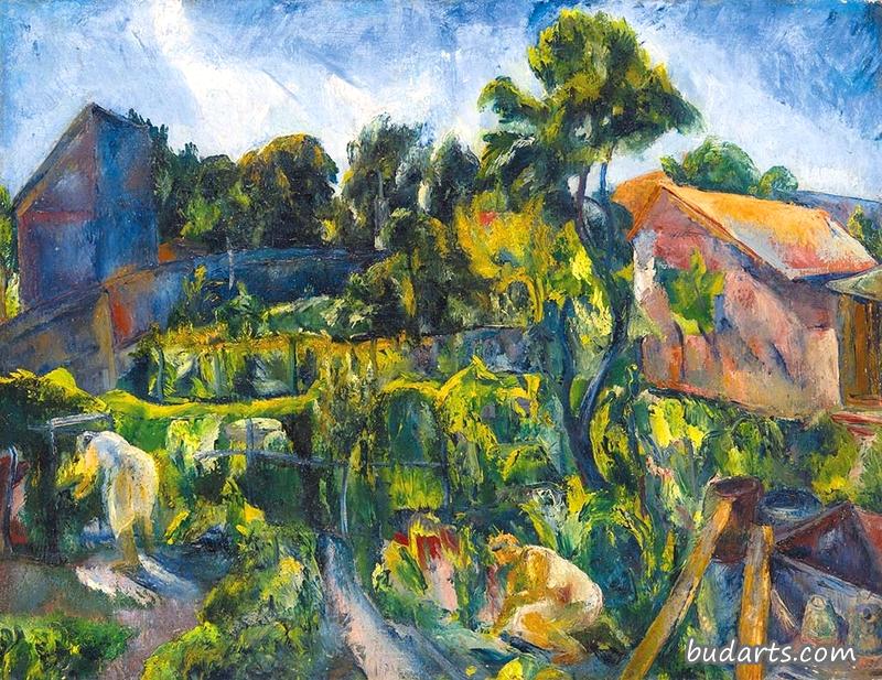 在花园里