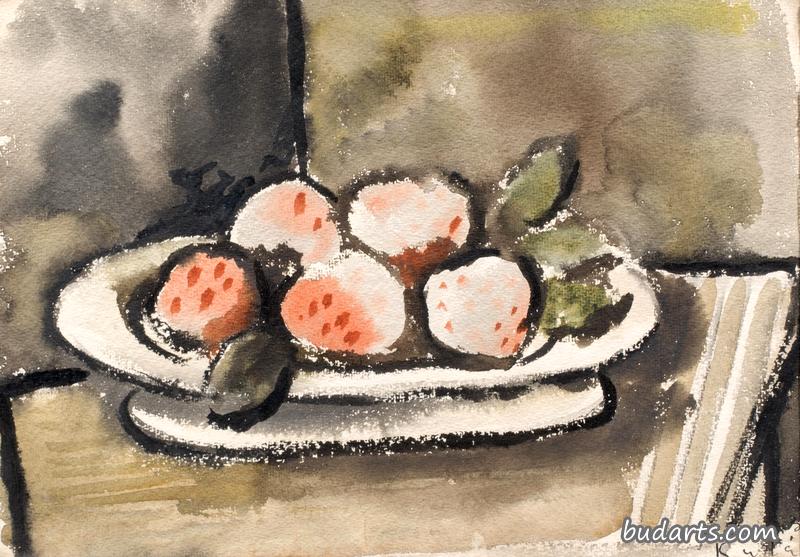 草莓静物画