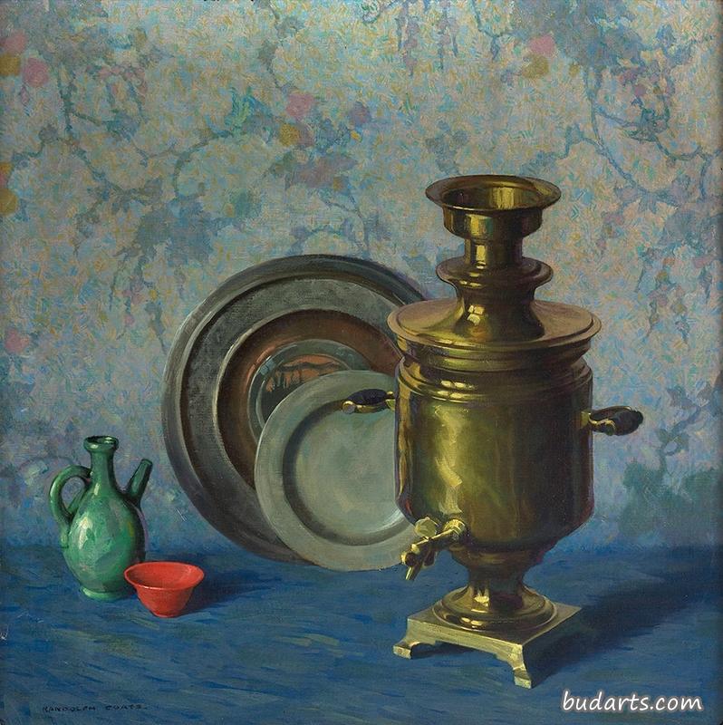 静物画：俄罗斯茶炊