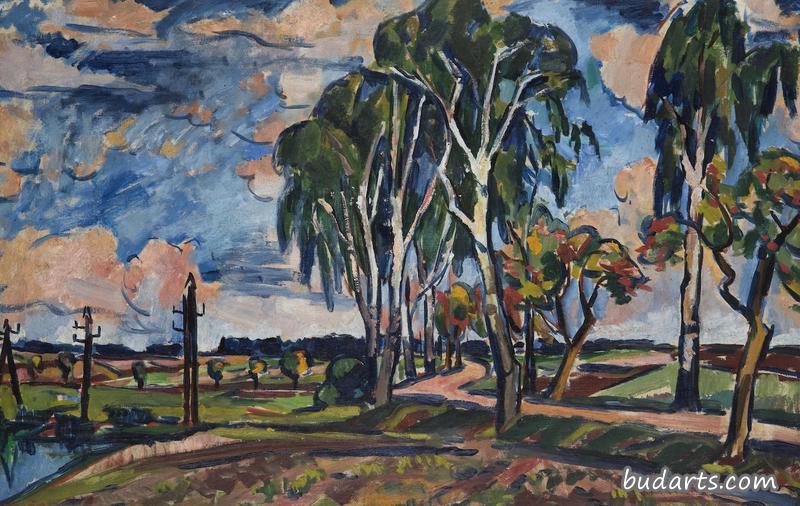 Landscape with Birches Near Tučapy by Soběslav