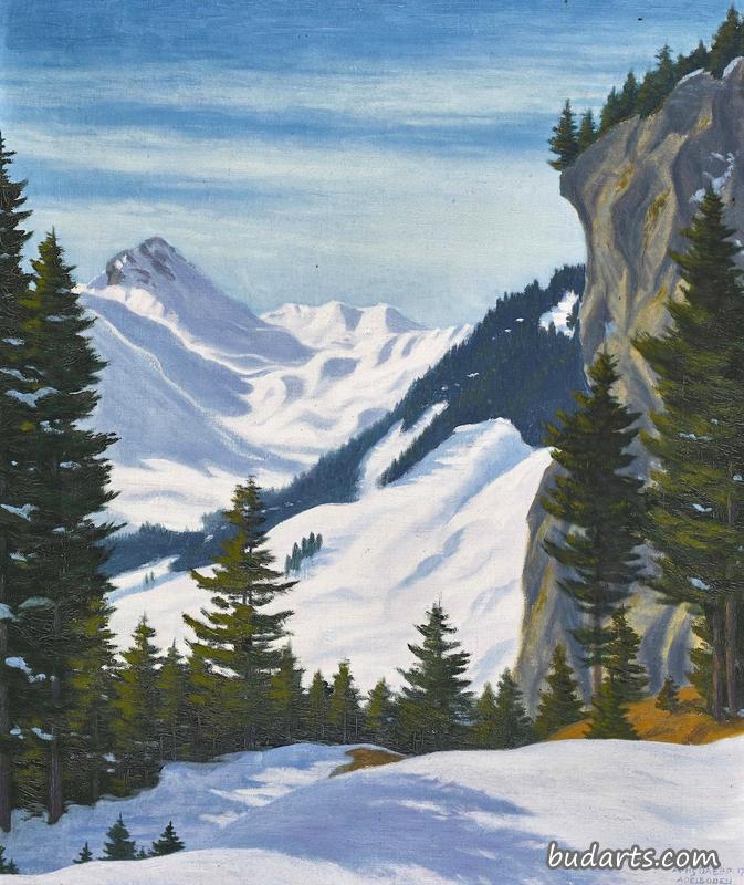 View of Hahnenmoos Pass near Adelboden