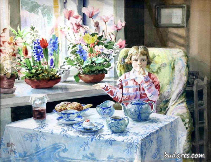 孙女谢妮娅早餐照