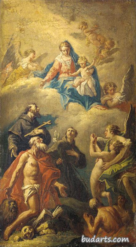 圣母子与圣徒哲罗姆，弗朗西斯和帕多瓦的安东尼