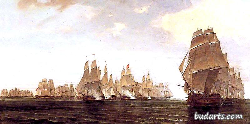 法国中队与东印度公司船只之间的海战