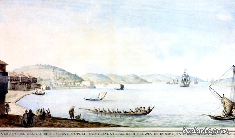 View of the Canal of Canstantinople, from the Village of Terrapin up to the Mouth of the Black Sea
