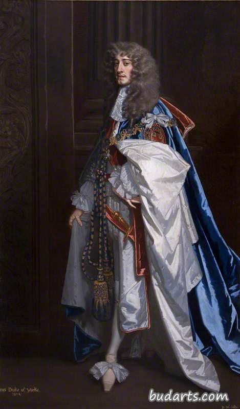 詹姆斯二世，约克公爵，穿着吊袜带长袍