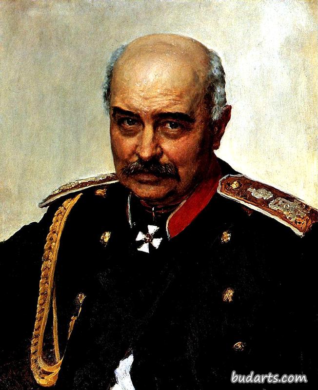 米哈伊尔伊万诺维奇·德拉戈米罗夫将军和政治家的肖像