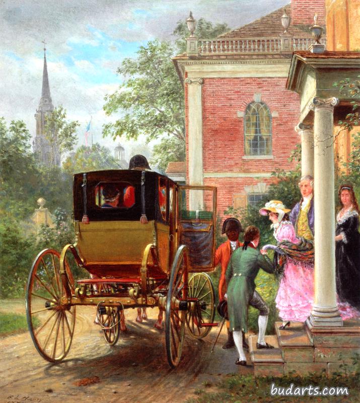 外出骑马：纽约，约1796年