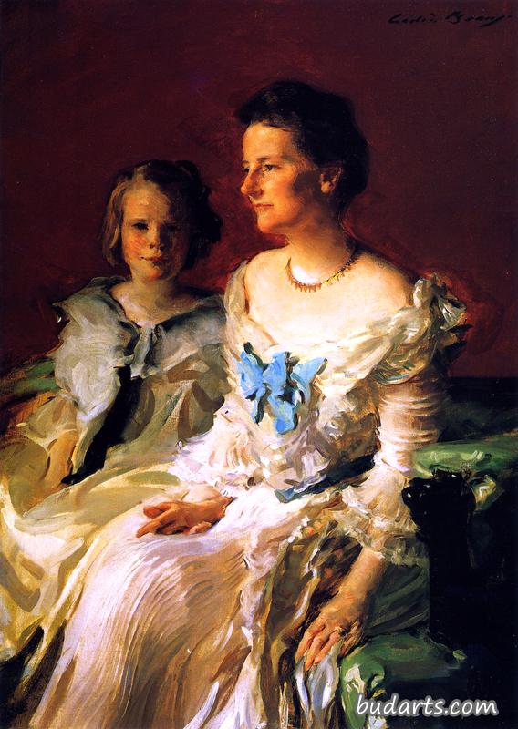 西奥多·罗斯福夫人和女儿埃塞尔