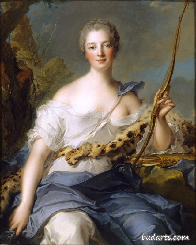 珍妮-安托瓦内特泊松，蓬帕杜侯爵夫人，像戴安娜·亨特雷斯