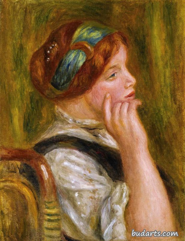绿头巾女人的肖像