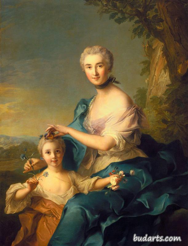 克罗扎特·德·蒂尔斯夫人和她的女儿