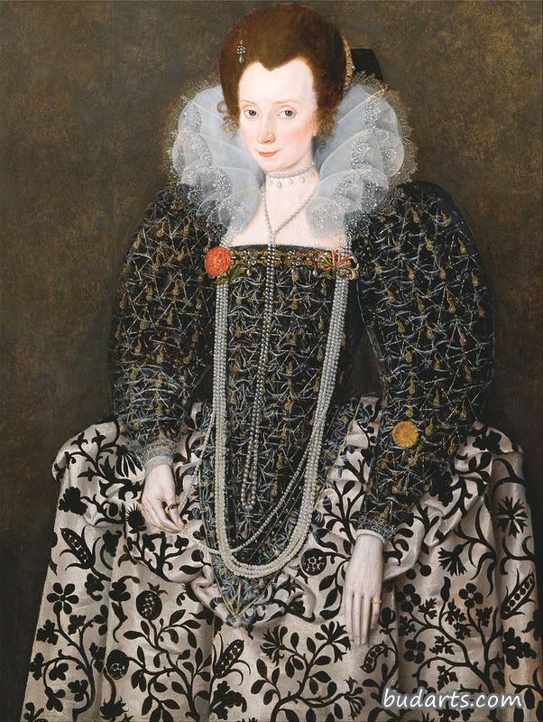 肯特威尔大厅的一位妇女的画像，传统上被认为是玛丽·克洛普顿（出生于瓦尔德格拉夫）