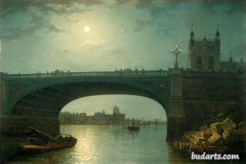 月光下的威斯敏斯特桥