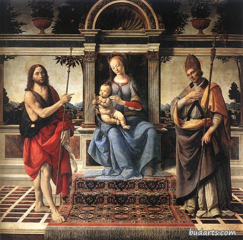 圣母玛利亚与圣徒施洗约翰和多纳图斯