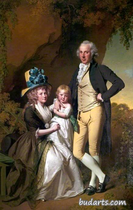 小理查德阿克赖特和他的妻子玛丽和女儿安妮