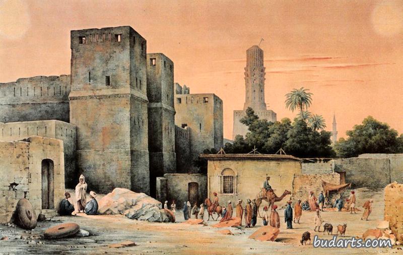 开罗城门外的巴布·纳萨尔（Bab al-Nasr）风景