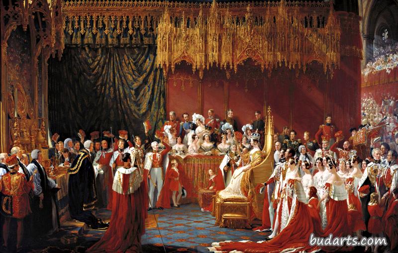 1838年6月28日，维多利亚女王在威斯敏斯特大教堂加冕