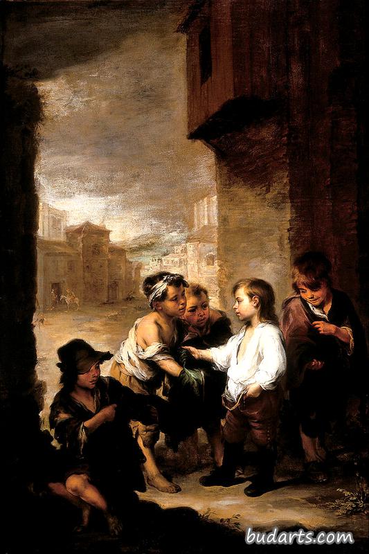 维拉纽瓦的圣托马斯将他的衣服分给乞丐