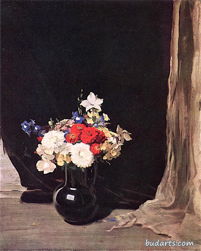 黑罐子里的花