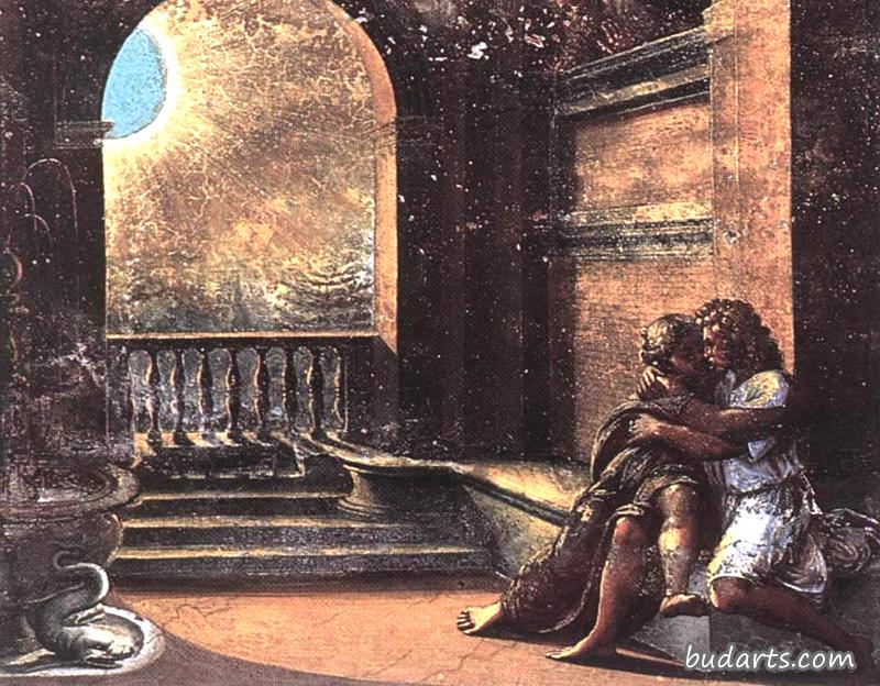 艾萨克和丽贝卡被亚比米勒发现（梵蒂冈庞蒂菲宫二楼凉廊）