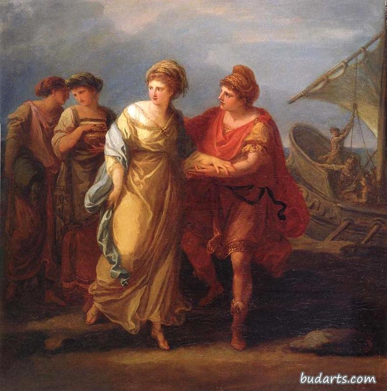 帕里斯和海伦逃离了梅内劳斯的宫廷
