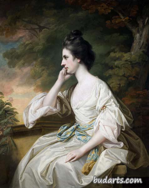 谢伯恩勋爵的女儿安妮·杜顿小姐的画像