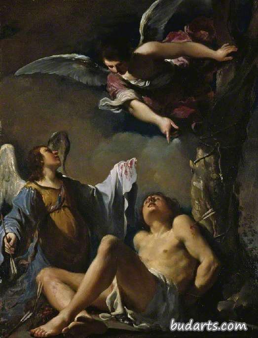 圣塞巴斯蒂安被两个天使救出