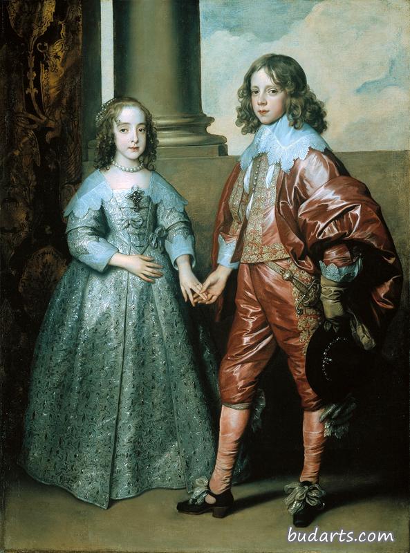 Willem II, Prince of Orange (1626-1650) with his Young Bride, Princess Maria Stuart, Daughter of Charles I of England