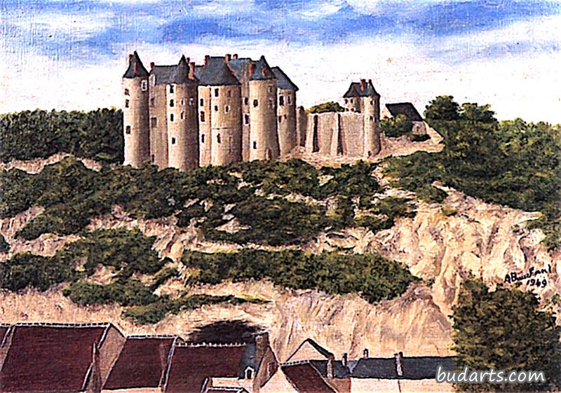 村庄上方的城堡