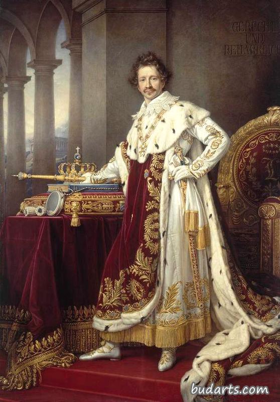 路德维希一世国王身着加冕礼长袍