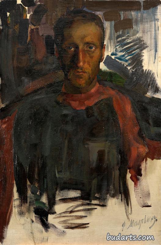 一个人的肖像，可能是诗人尼古拉古米列夫