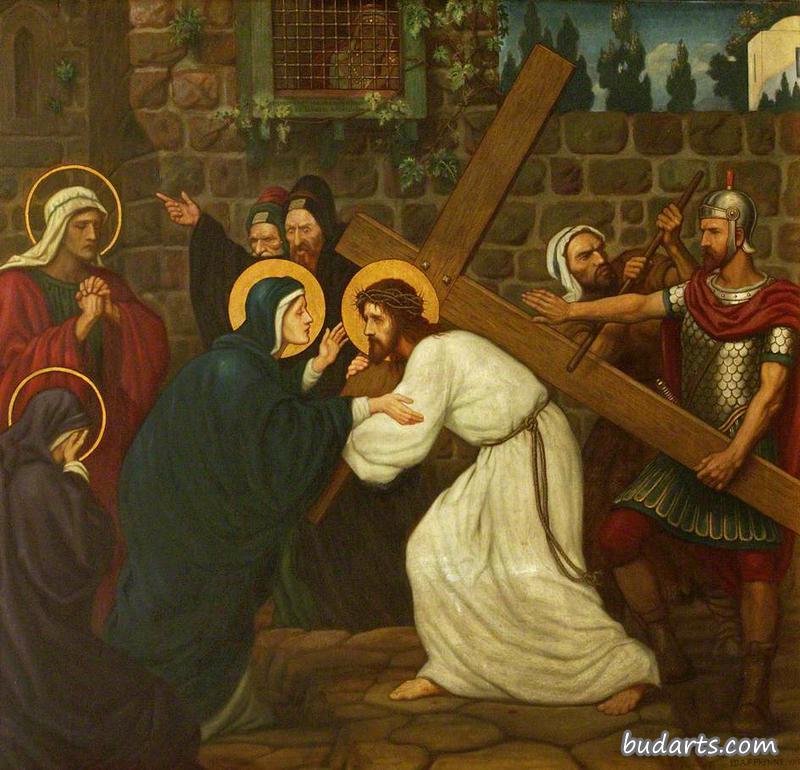 耶稣遇见他的母亲 - Edward Arthur Fellowes Prynne - 画园网