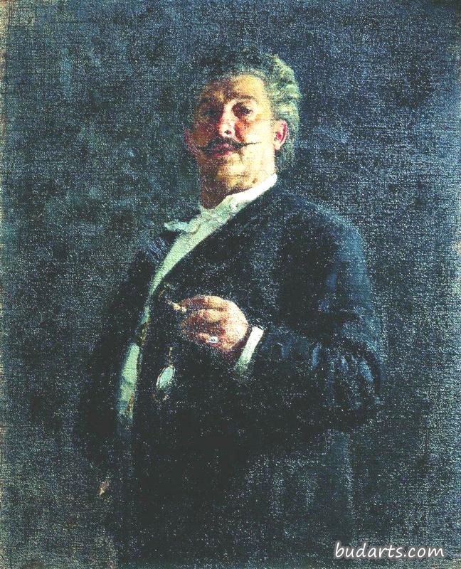 画家和雕塑家米哈伊尔奥西波维奇米凯辛的肖像